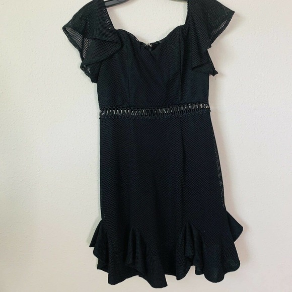 Hello Molly Black In Other News Black Net Dress - Picture 2 of 6